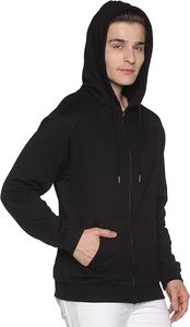 Sudadera con capucha para hombre con cremallera completa, mezcla de algodón, suave, transpirable, cómoda, para gimnasio, ropa urbana, proveedor mayorista de moda - Product Image 3
