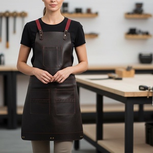 Custom Logo Leather <b>Apron</b> for Restaurant Cafe Staff Durable <b>Work</b> <b>Apron</b> OEM ODM Factory Direct Supply LPN-0256 - Product Image 4