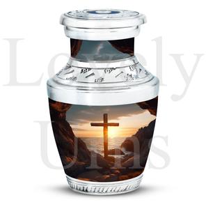 Urne funéraire décorative pour cendres humaines, urne commémorative pour cendres de Jésus, urne de crémation pour cendres, symbole de repos éternel, souvenir décoratif. - Product Image 2