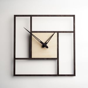 Minimalist Square Wood Wall <b>Clock</b> Analog Quartz <b>Silent</b> Design for Living Room - Product Image 3