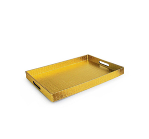 Plateau de service élégant en aluminium, conçu pour les dîners gastronomiques et les présentations de table décoratives - Product Image 5
