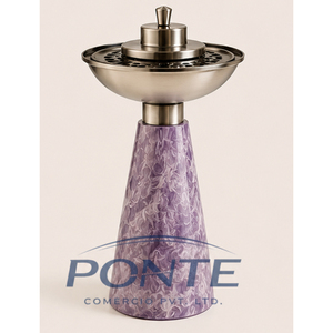Quemador de Bakhoor Árabe, Elegante Quemador de Oud de Resina Morada, Mabkhara de Metal Duradero para Decoración del Hogar y Regalos de Ramadán - Product Image 1