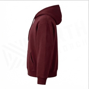 Sweat-shirt à col rond surdimensionné unisexe, couleur unie, tricoté, avec poche avant, vêtement décontracté pour l'automne - Product Image 3