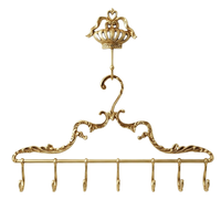 Porte-vêtements mural décoratif en laiton fait main, crochet de rangement de luxe pour chambre, placard, boutique, décoration intérieure, style UK