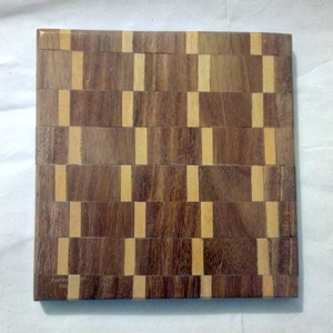 แผ่นรองเครื่องดื่มแบบชนบททรงหกเหลี่ยมแผ่นรองแก้วไม้ธรรมชาติหนาพร้อมขอบเปลือกไม้สำหรับใช้ในบ้านคาเฟ่สำนักงานทนทาน - Product Image 2