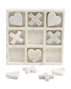 Jeu de Tic Tac Toe en Marbre Fait Main, Plateau de Jeu en Pierre, Décoration de Table Basse de Luxe, Cadeau Idéal pour la Maison et le Bureau, Amusement Garanti, Articles Premium - Product Image 3