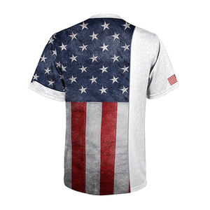 Camisetas con Gráfico de Béisbol con la Bandera de EE. UU., Camisetas Personalizadas de Poliéster Transpirable, Espíritu Patriótico, Camisetas de Hombre de Alta Calidad - Product Image 5