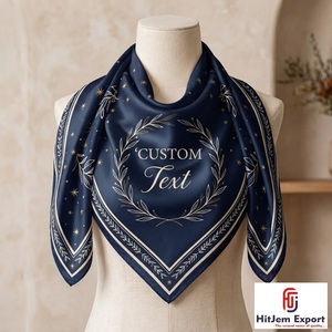 Pañuelo Cuadrado de Lujo con Estampado Personalizado, Estilo Seda, Chal de Moda, Envoltura para la Cabeza, Marca Privada, Fabricante y Proveedor Textil OEM ODM - Product Image 6