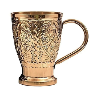 Ensemble de verres en cuivre, bouteille en cuivre, verre à eau en cuivre, article de table en verre, ensemble de verres en provenance d'Inde - Product Image 1