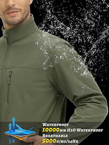 Chaqueta Softshell Ligera para Hombre, Transpirable y Resistente, Ideal para Senderismo, Camping y Actividades al Aire Libre - Product Image 3