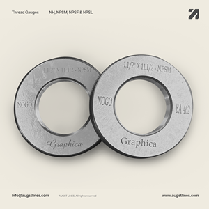 NPSM Thread <b>Gauge</b>/NPSL Thread <b>Gauge</b>/NPSF Thread <b>Gauge</b>/NH Thread <b>Gauge</b> Plug <b>Gauge</b> GO NOGO 1/8"- 6" OHNS Steel ISO NABL calibrated - Product Image 2