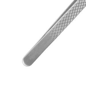 Pince à cils de haute qualité 100 % en acier inoxydable fermé, applicateur d'extensions de cils 3D 6D, design antidérapant blanc-or, pointue - Product Image 4