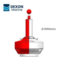 Bouées maritimes isolées en polyéthylène de 1956 mm avec synchronisation AIS/GPS et marques de danger offrant une visibilité de 2 à 10 milles marines pour fournitures marines et fluviales