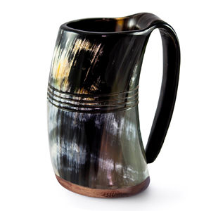 Real Viking Horn <b>Mugs</b> Lightweight Customized Ceramic Cups Partyware Drinking Horn <b>Mug</b> <b>Glass</b> Regular Real Cow Buffalo Horns FWE - Product Image 4