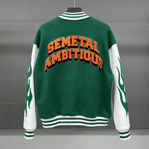 Veste varsity vintage imperméable streetwear d'hiver avec patchwork brodé, patch personnalisé, unisexe - Product Image 2