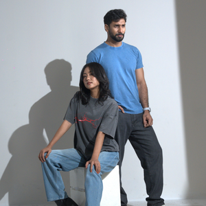 Anti wrinkle Mens and womens t shirt, short sleeve acid wash unisex round neck regular fit oversized <b>tshirt</b> made in Bangladesh - Product Image 1