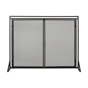 Protector de Chimenea Metálico Plegable con Diseño de Rejilla de Diamantes, Resistente al Calor, Protección Contra Chispas, Decorativo - Product Image 5
