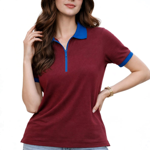 Camisetas Polo de Manga Corta para Mujer, de Secado Rápido, Hechas de Algodón, a Precio Económico, Estilo Clásico, Color Sólido, Más Vendidas - Product Image 4