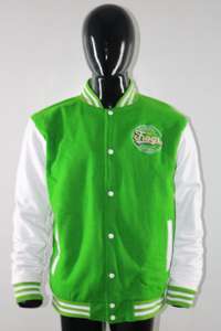 Chaqueta Varsity Bordada de Primavera Color Verde, Transpirable, con Cierre de Cremallera, Servicio OEM, Tallas Unisex para Adultos, en Lana 100% Algodón - Product Image 2
