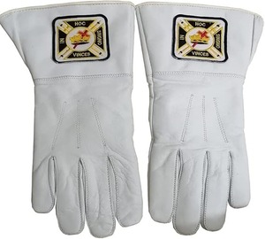 ถุงมือหนังสีขาวสำหรับเครื่องราชอิสริยาภรณ์เมสัน: พิธีมอบตำแหน่งนายทหารอัศวินเทมพลาร์ – คุณภาพพรีเมียม - Product Image 1