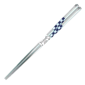 Baguettes modernes transparentes allant au lave-vaisselle avec ustensiles à motifs traditionnels japonais indigo - Product Image 4