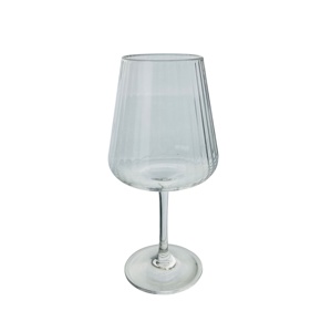 Verres à vin en plastique côtelé incassable de couleur personnalisée pour les fêtes, les restaurants et les mariages - Product Image 1