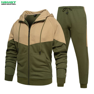 Chándal Deportivo Informal para Hombre con Paneles en Contraste de Dos Tonos, Ropa Deportiva de Forro Polar para Gimnasio, Entrenamiento, Correr, con Capucha - Product Image 3