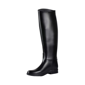Bottes d'équitation noires brillantes en PVC, confortables et élégantes, hauteur au-dessus du genou - Product Image 2