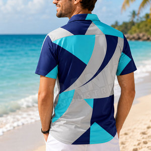 Camisas de Playa para Hombre Elegantes, Hechas de Spandex y Poliéster, Ropa de Playa con Tela Elástica, Camisas de Playa para Hombre con Tela de Secado Rápido - Product Image 4