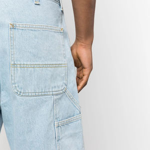 Pantalones Cortos de Verano Personalizados para Hombre, Estilo Urbano Vintage, Holgados, de Trabajo / Pantalones Cortos Vaqueros Anchos de Moda para Hombre - Product Image 5