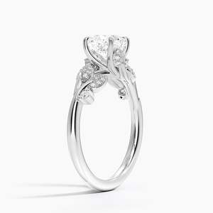 Anillo de Boda BOJ Ring 033 con Corte Cojín, Plata 925, Diamantes y Baño de Rodio, 2ct, Color D, VVS1, Moissanita, Certificado GRA - Product Image 2