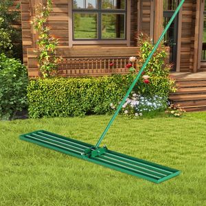 Rastrello da Giardino in Acciaio Inossidabile 48x9.8x75 pollici con Manico Ergonomico e Testa in Metallo, Supporto OEM Personalizzato per Paesaggistica - Product Image 4
