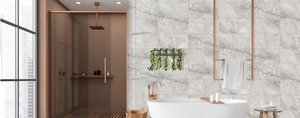 Glossy Porcelain Floor Tiles 300x600mm Stone Imitation Texture for Villa Bedroom Bathroom Interior Use - Product Image 1