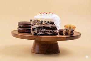 Handcrafted Wooden Cake Stand for Cake Display Dessert Serving <b>Party</b> <b>Table</b> Decor - Product Image 2