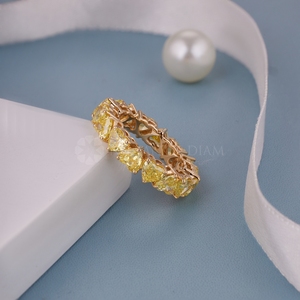 Anillo de Diamante de Diseño de Lujo con Certificación IGI y Claridad VVS, Corte Corazón, Diamante Creado en Laboratorio, Oro Blanco, para Mujer, de la India - Product Image 2
