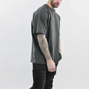 Camiseta de Hombre de Diseño Exclusivo, 100% Algodón Grueso, con Logotipo Personalizado Bordado, Hombros Caídos y Lavado Ácido - Product Image 4