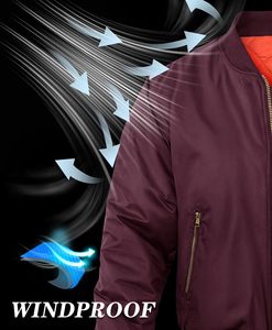 Chaqueta Bomber de Invierno con Logotipo Personalizado para Hombre, Tallas Grandes, Chaqueta Bomber Gruesa y Cálida, Cortavientos con Cremallera - Product Image 4