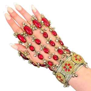 Par de Adornos de Mano Hechos a Mano, Estilo Afgano Kuchi, Vintage, para Bodas y Fiestas, Joyería Tradicional Bohemia Tribal - Product Image 1