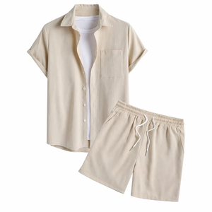 Ensemble de vêtements décontractés pour hommes de haute qualité, design personnalisé, ensemble short et chemise pour l'été, vente en gros - Product Image 1