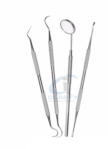 Juego de Instrumentos Quirúrgicos Dentales de 4 Piezas, Acero Inoxidable, Espejo, Sonda, Explorador, Mango Antideslizante, Herramientas Manuales Clase I - Product Image 5