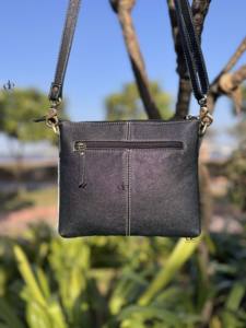 Sac à main en cuir de vachette véritable, dernier cri, motif damier gravé à la main, style bohème vintage, fait main, élégant, sac à bandoulière - Product Image 3