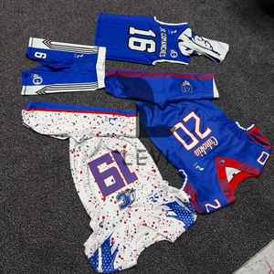 ชุดอเมริกันฟุตบอล 7 คน สำหรับผู้ชาย ผ้าสแปนเด็กซ์/โพลีเอสเตอร์ แขนสั้น สกรีนชื่อทีมและแบรนด์ได้ตามต้องการ มีไซส์พลัสไซส์ - Product Image 3