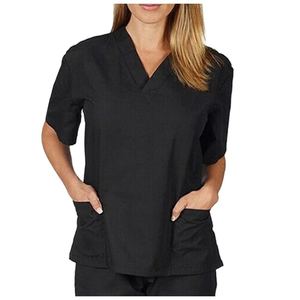 Haut de blouse médicale unisexe pour usage quotidien, uniforme d'infirmière, tissu extensible facile d'entretien - Product Image 4