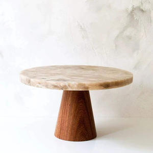 Base Redonda para Pastel de Resina de Estilo Italiano Moderno, Hecha a Mano, Apta para Lavavajillas, con Color Personalizado para Decoración de Mesa y Postres de Boda - Product Image 1