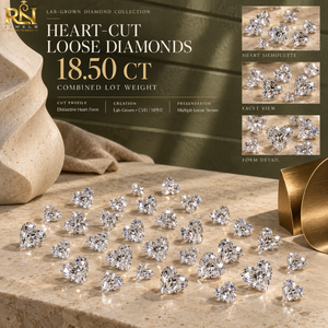Diamantes Sueltos en Forma de Corazón de 18.50 Quilates, Cultivados en Laboratorio, Colección CVD HPHT |   Piedras de Joyería de Corte Excelente, Color D E F, Claridad VVS VS, Sin Certificado - Product Image 5