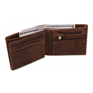 <b>Vintage</b> Casual Leather Wallet With Zipper Closure Printed Logo Pattern Fashionable Slim <b>Mini</b> Purse Travel Front Pocket Design - Product Image 1