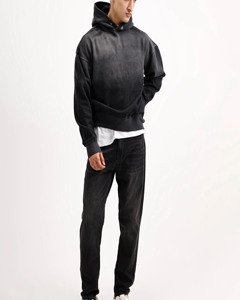 Sweat-shirt à capuche noir pour homme, imprimé ange, texte au dos, Dare To Fly, en coton, décontracté, vêtements d'automne, coupe régulière, streetwear - Product Image 5