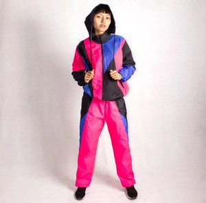 Conjunto Deportivo Unisex con Capucha, Cortavientos, Ligero, de Poliéster, para Invierno, con Bolsillos Laterales - Product Image 1