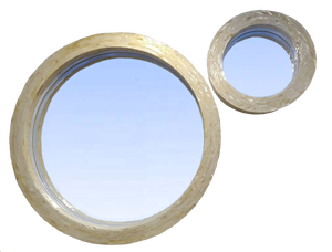 Miroir mural rond en mosaïque de nacre laquée de luxe pour salon, couloir, salle de bain, coiffeuse - Product Image 2