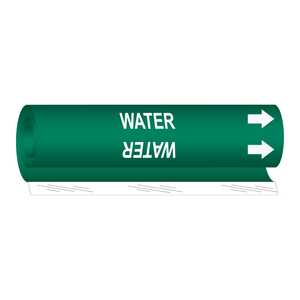 Marcador de Tuberías Flexible de Alto Rendimiento Brady para Tuberías de Agua Interiores y Exteriores - Product Image 1